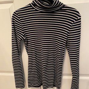 J Crew Mercantile Navy Striped Turtleneck